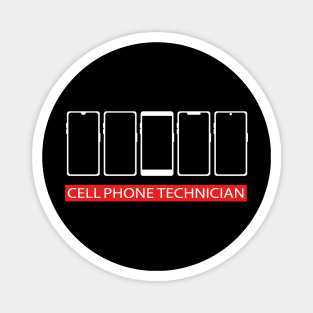 Best design cell phone technician mobile phones repairman Magnet